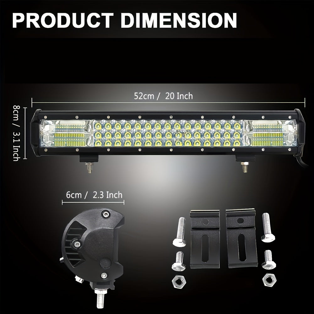 50.8 cm 3 Rows LED Work Light bar LED Driving light Combo lamp for offroad 4x4 tractor Car Auto ATV 12V 24V Truck Car Roof Light Bar