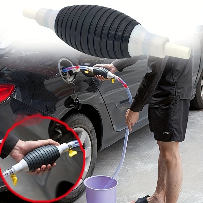 1pc Manual Fuel Pump High Flow Car Motorcycle Hand Siphon Water Fish Tank Oil Gasoline Petrol Diesel Liquid Transfer Tools Universal