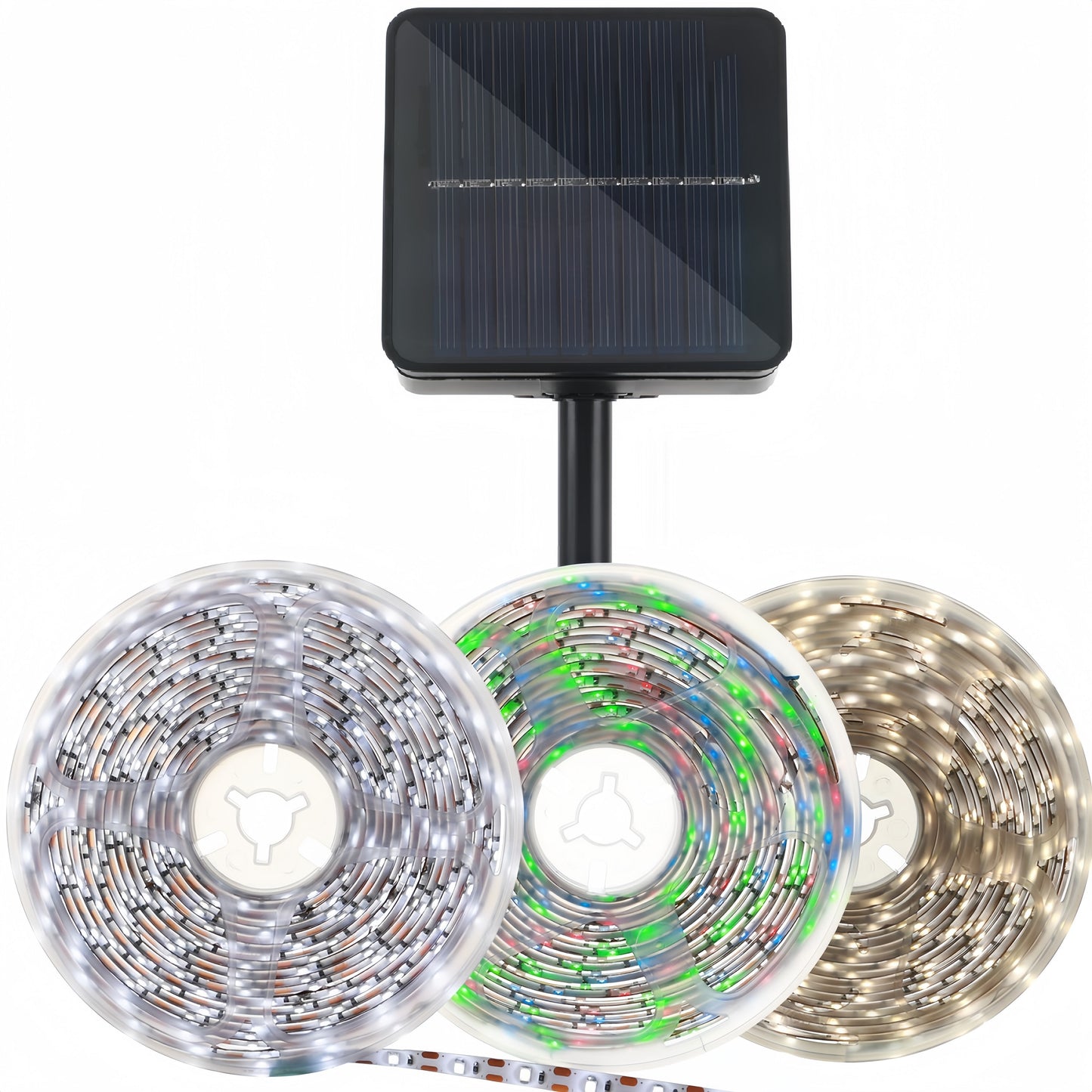 UXSIO 5.0meter Solar Strip Lights with Remote - Waterproof, 300 LEDs, Auto ON/Off, 8 Lighting Modes for Outdoor Decor - Perfect for Christmas, Gazebo, Pool, Porch & More