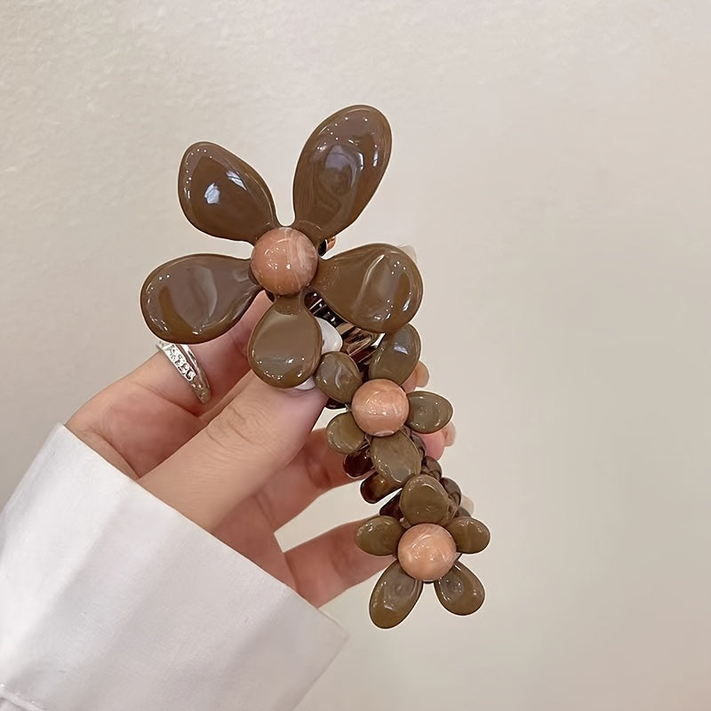 Floral Bubble Braided Hair Ties Set For Women, Elegant Cute Chic Spiral Elastic Hair Ties, Quick & Easy To Use, Perfect For Birthday Holiday Party Favor Daily Wear, Christmas Gifts For Her