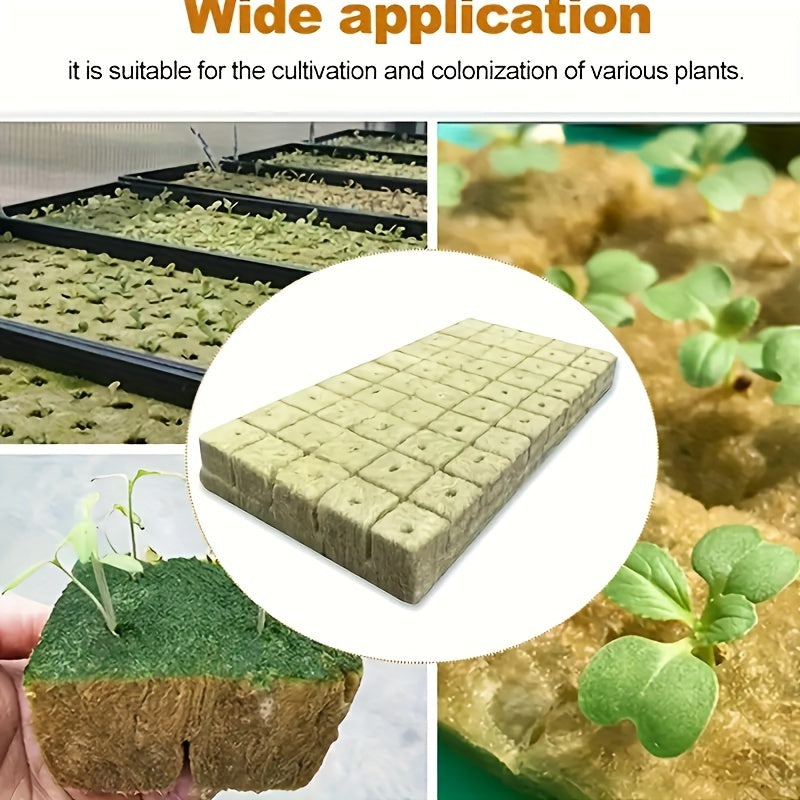 200pcs Rockwool Starter Cubes, Fabric Propagation Plugs for Cuttings, Seed Germination, and Plant Rooting, Non-Fertilized, Breathable, Moisture-Retaining Plant Starter Blocks