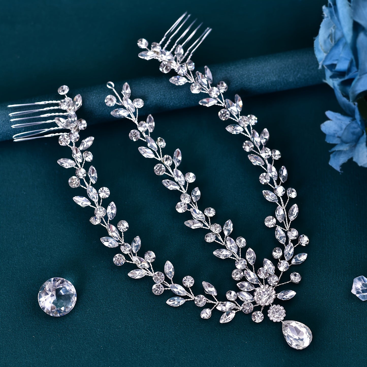A Personality Face, Small Drop-shaped Rhinestones, Hand-woven Hair Accessories, Headbands, High-end Small Fresh Princess Hair Combs, Photo Studio Shooting, Bride Wear, Egypt Roman Style Hair Accessories, HP541