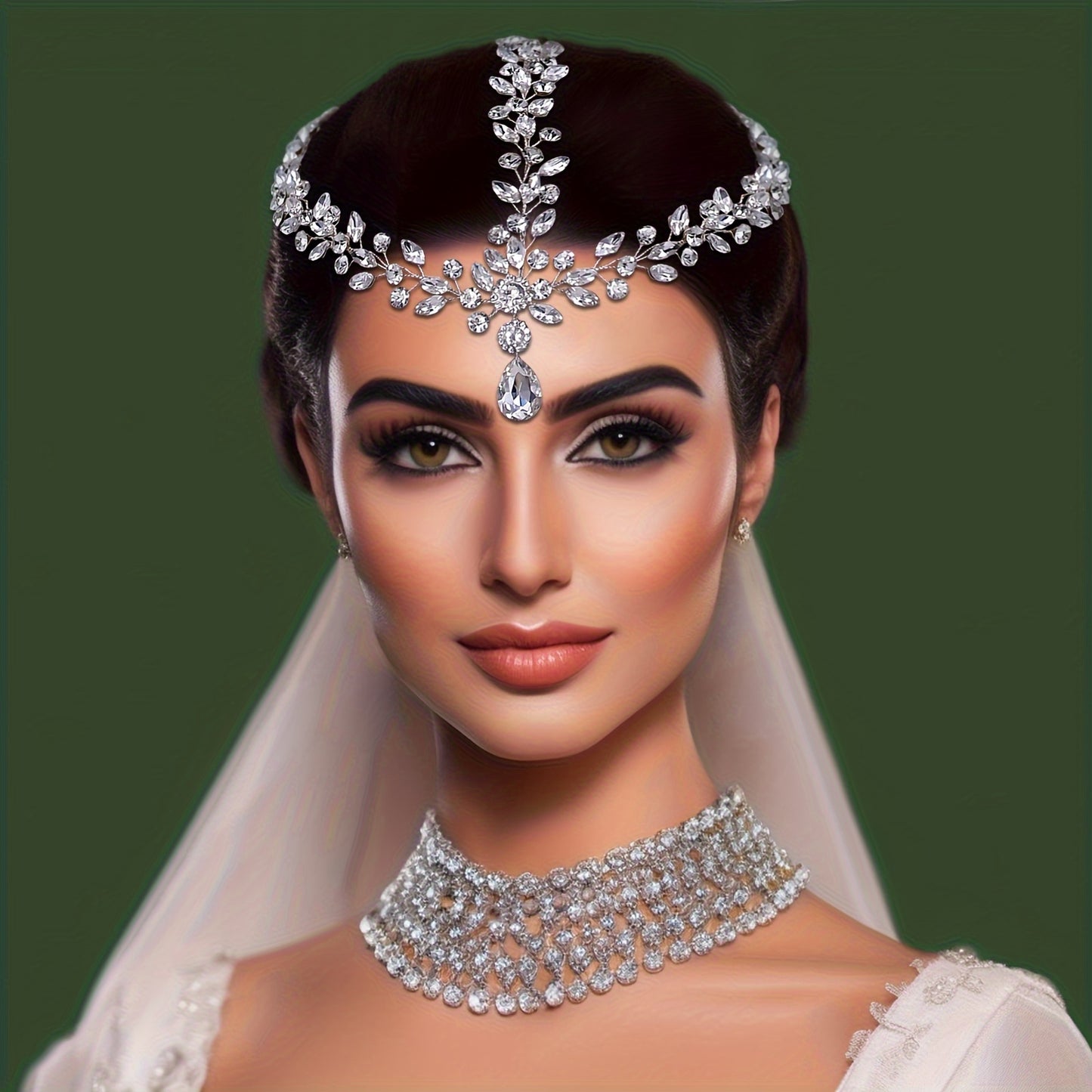 A Personality Face, Small Drop-shaped Rhinestones, Hand-woven Hair Accessories, Headbands, High-end Small Fresh Princess Hair Combs, Photo Studio Shooting, Bride Wear, Egypt Roman Style Hair Accessories, HP541