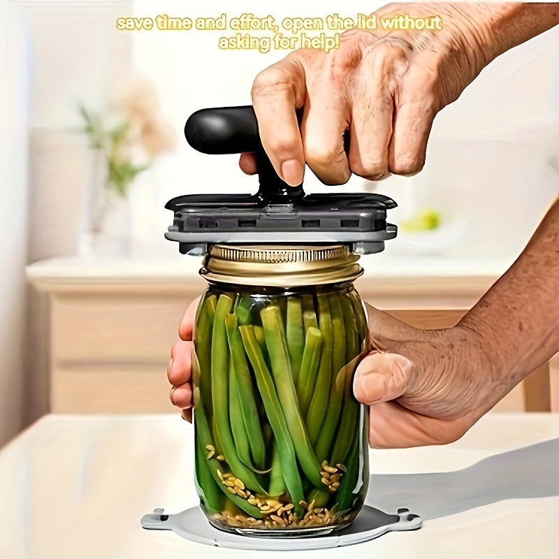 1pc Adjustable Jar & Bottle Opener - Manual, Easy-Grip, Multifunctional Kitchen Tool - Plastic Lid Opener for Effortless Opening - Ideal for Home, Parties & Daily Use Without Power