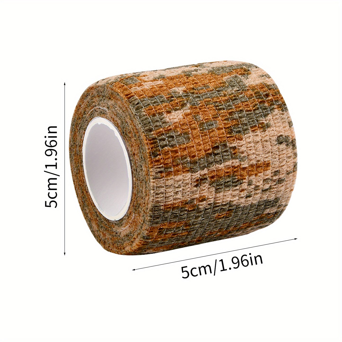 4 Rolls Camo Wrap Tapes, Reusable Camouflage Tape, Self-Adhesive Non-Woven Stealth Camo Bandages, 5cm X 4.5m, Camouflage Assorted Colours
