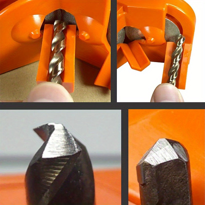 1pc Multipurpose Drill Bit Grinding Sharpener, Electric Drill Bit Sharpener For All Bits Portable Drill Grinder Grinding Tool For Hardened Steel Carbide Twist Cobalt