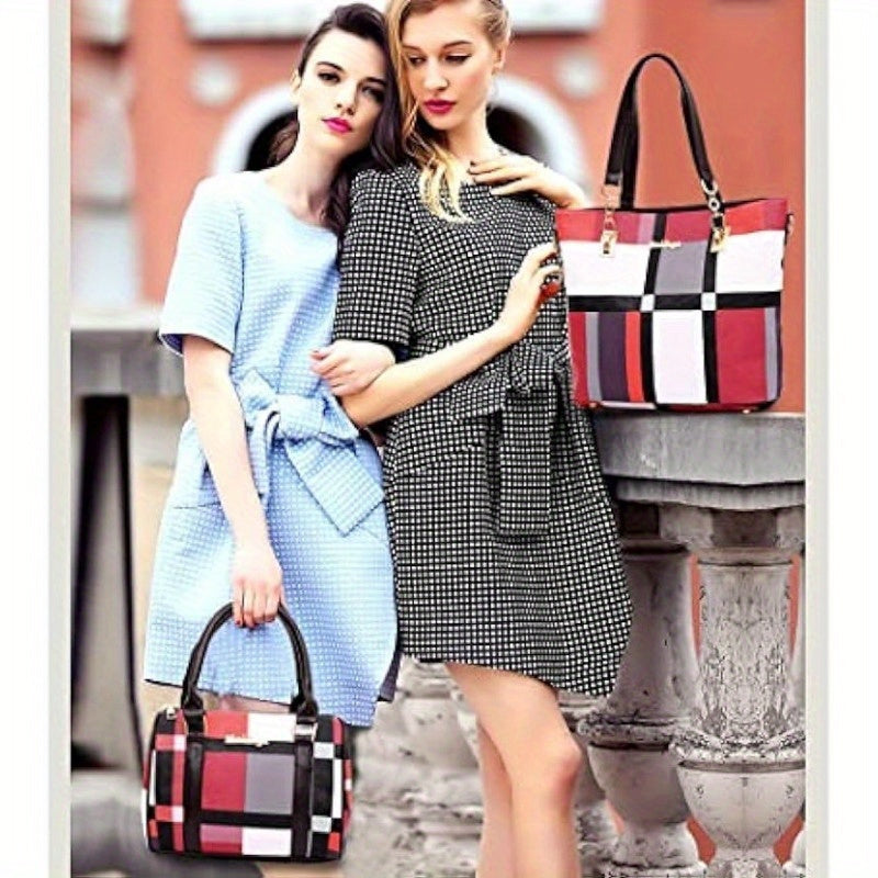 6pcs Womens Handbags Tote Bags Shoulder Bag Leather Purses Satchel Bag Top-Handle Handbag Crossbody Bag Wallet Clutch