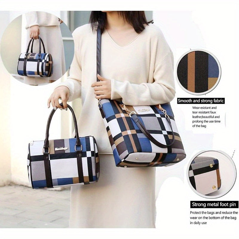 6pcs Womens Handbags Tote Bags Shoulder Bag Leather Purses Satchel Bag Top-Handle Handbag Crossbody Bag Wallet Clutch