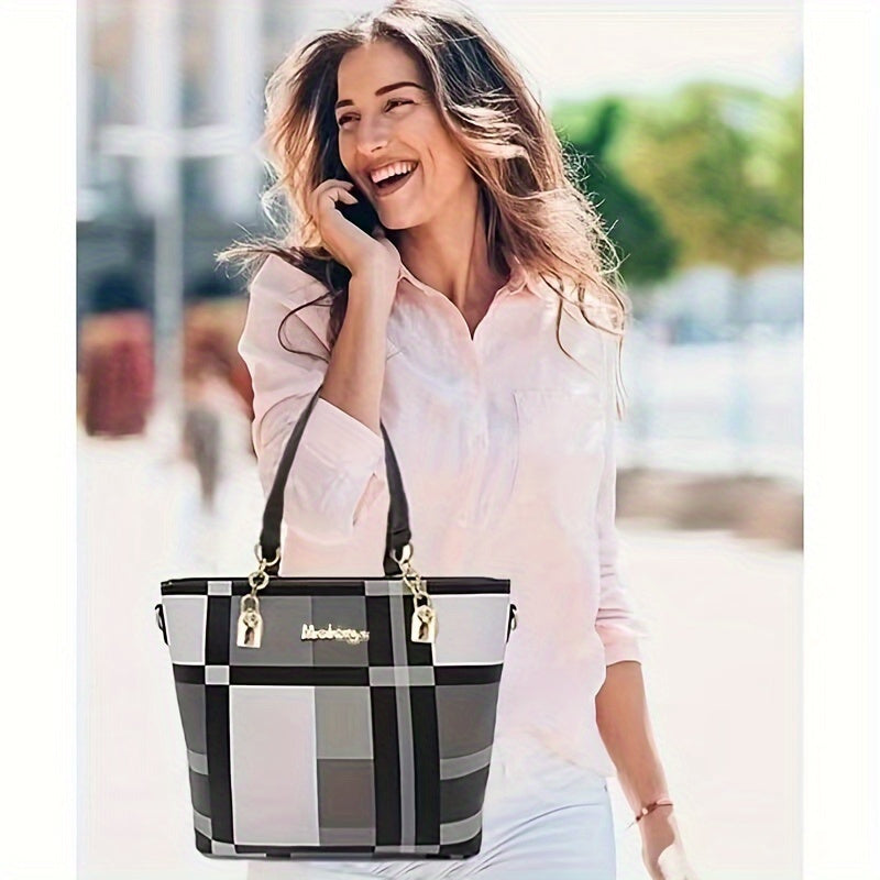 6pcs Womens Handbags Tote Bags Shoulder Bag Leather Purses Satchel Bag Top-Handle Handbag Crossbody Bag Wallet Clutch