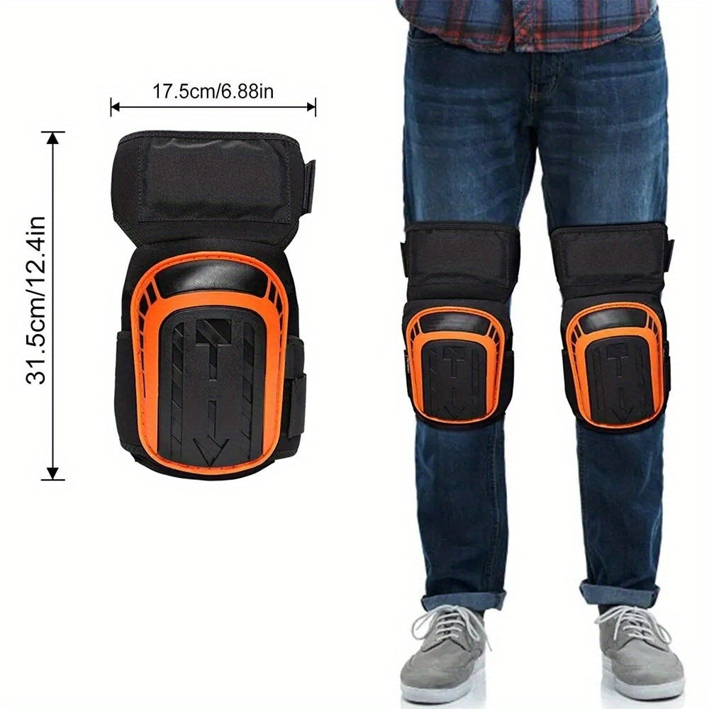 Heavy-Duty Knee Pads with Gel Cushion - Comfortable, Adjustable Straps for Work & Gardening
