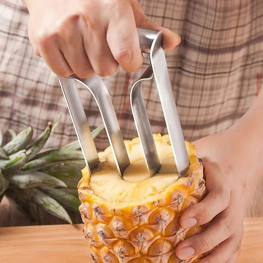 1pc Easy-to-Use Pineapple Corer Slicer - Durable Stainless Steel, Comfort Grip Handle - Ideal for Home & Kitchen, Restaurant Use