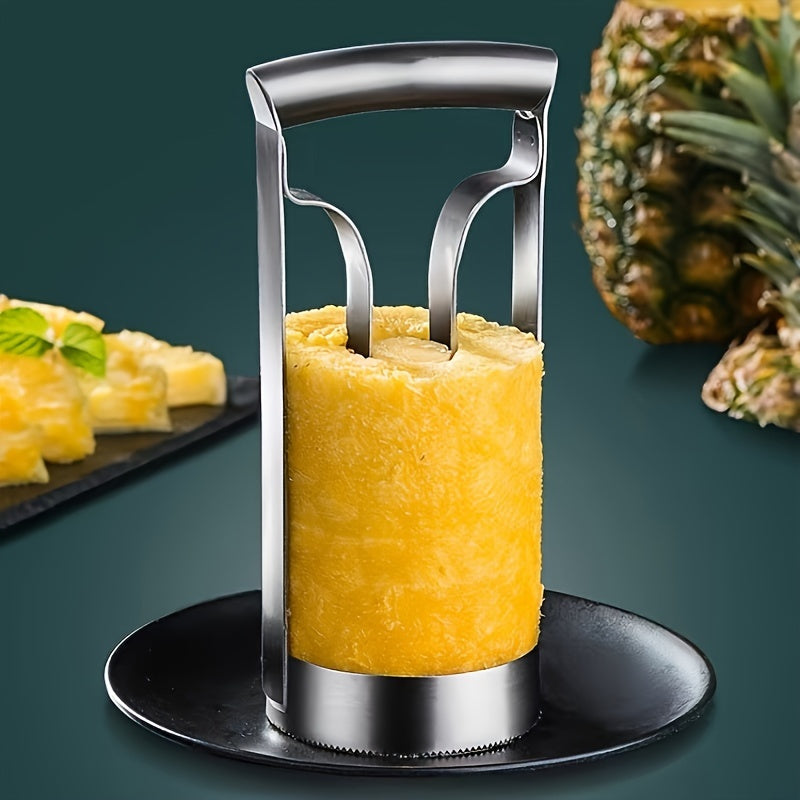 1pc Easy-to-Use Pineapple Corer Slicer - Durable Stainless Steel, Comfort Grip Handle - Ideal for Home & Kitchen, Restaurant Use