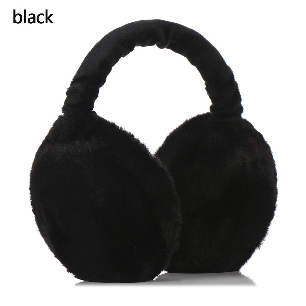 Unisex Faux Fur Earmuffs - Soft Plush Ear Warmers, Foldable Coldproof Ear Muffs, Stretch Fit, Machine Washable for Winter Outdoor Use