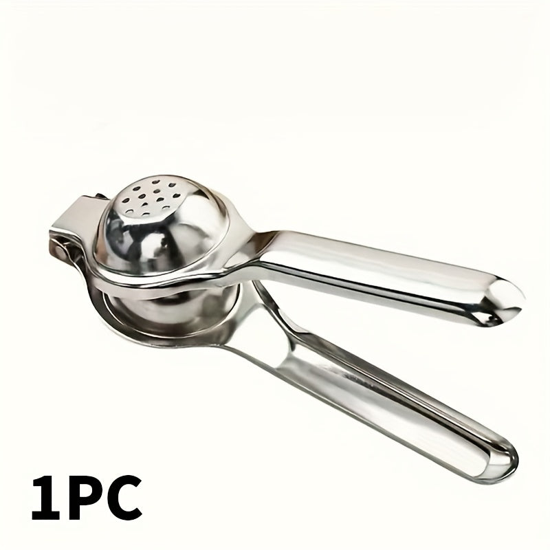 Compact Stainless Steel Manual Fruit Juicer - Portable & Easy to Use for Citrus, Pomegranates, Lemons - Perfect for Travel, On-the-Go, and Outdoor Use - No Electricity Needed, Citrus Juicer
