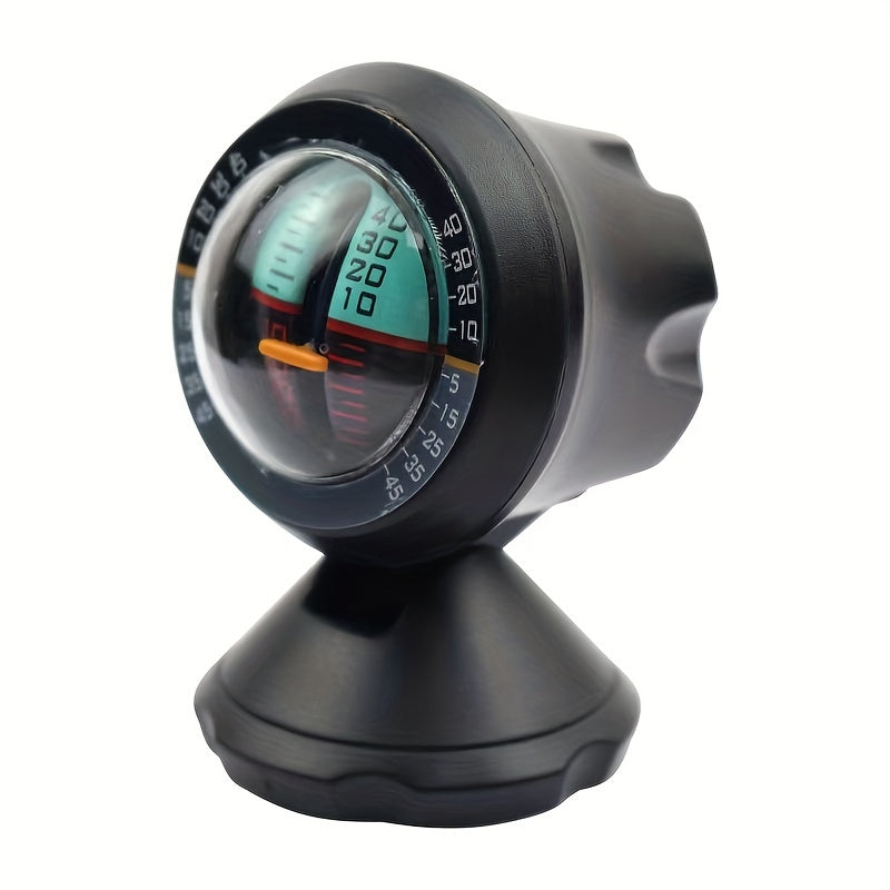 KUYEE Adjustable Car Slope Gauge - Waterproof Vehicle Level Compass for Camping, Hiking & Outdoor Adventures, Self Sensing, Mountaineering, Cycling, Tactical Training