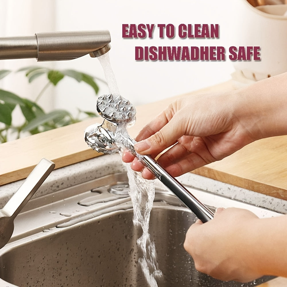 Premium Stainless Steel Meat Tenderizer Mallet with Non-Slip Handle - Dual Nail Design for Effortless Tenderizing of Steak, Chicken & Fish - Essential Kitchen Tool
