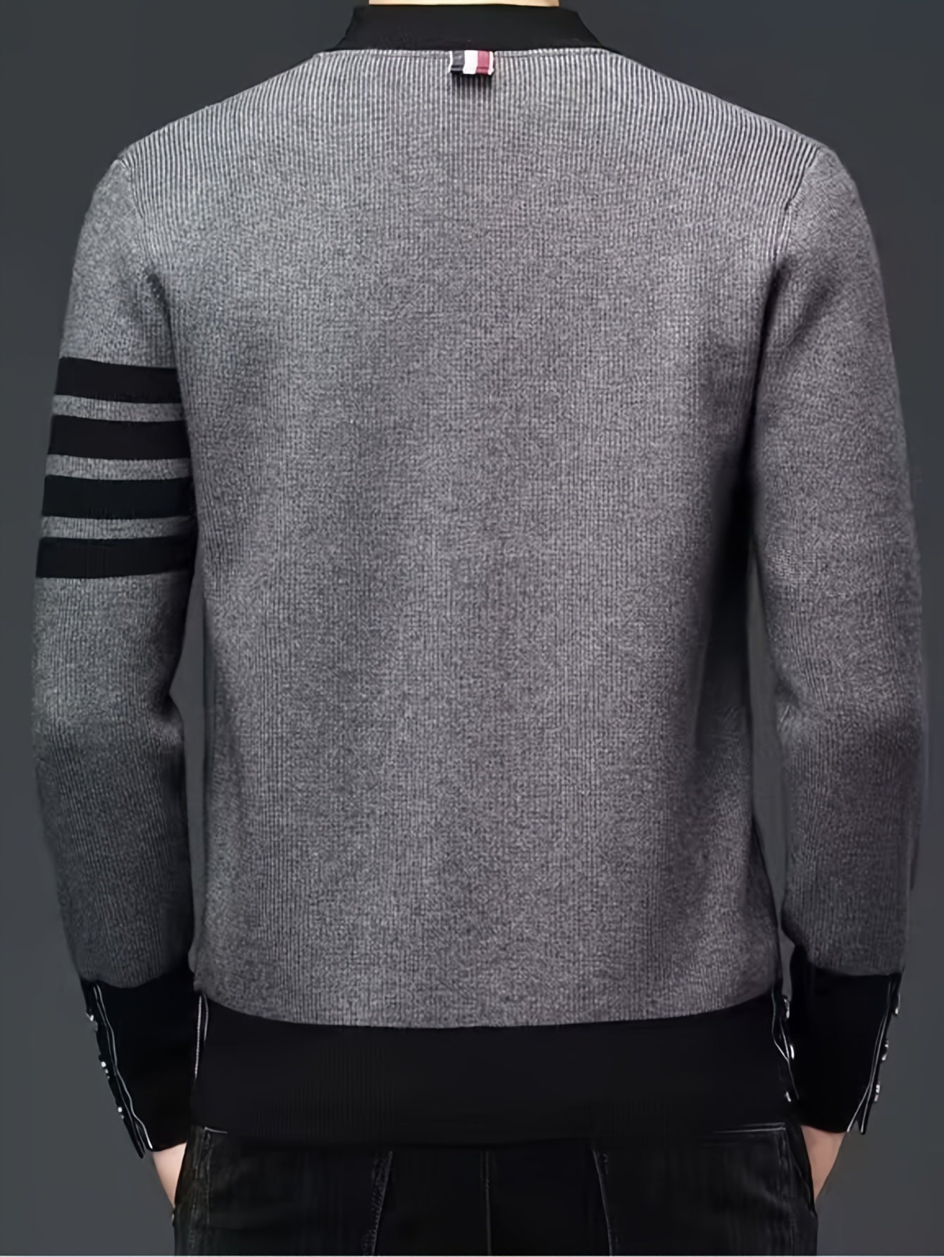 Men's New Stylish Cardigan Sweater. Autumn Patchwork Color, With A Sense Of High Class And Trendy. Loose Fit Knitted Jacket.