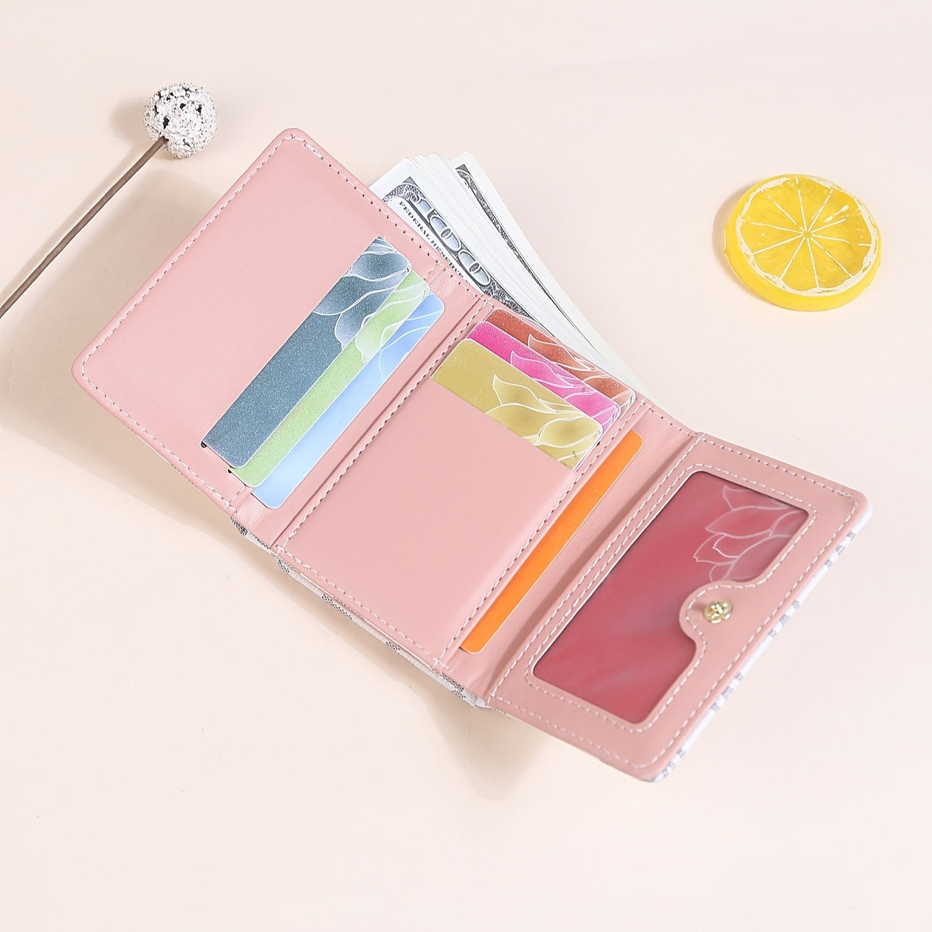 "Mother's Day Gift for Mom - Designer Monogram Tri-Fold Wallet w/ 12 Card Slots & Heart-Shaped Clasp | Vegan Faux Leather Compact Credit Card Holder, Stylish Women's Wallet (Perfect Gift for Her - Birthday, Anniversary & Moth