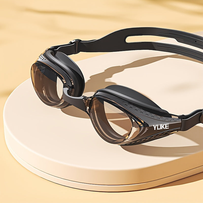 HD Anti-Fog Waterproof Swim Goggles for Men & Women - Durable PC+ABS, Multiple Colors Available