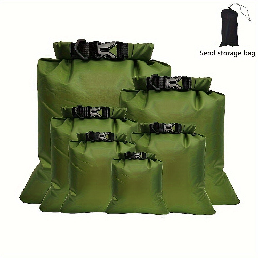 6pcs Waterproof Dry Bag Set, Lightweight Large Capacity Dry Bags In 8L 5L 3.5L 3L 2.5L 1.5L, Organizer, Storage Bags For Outdoor Hiking, Camping, Fishing, Cycling Use