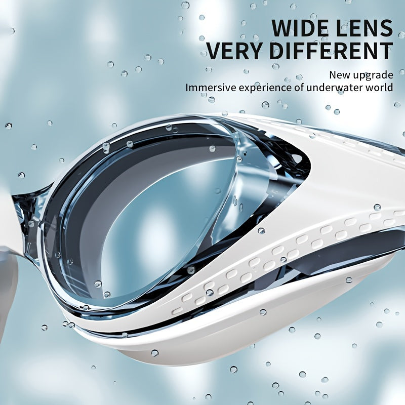 HD Anti-Fog Waterproof Swim Goggles for Men & Women - Durable PC+ABS, Multiple Colors Available