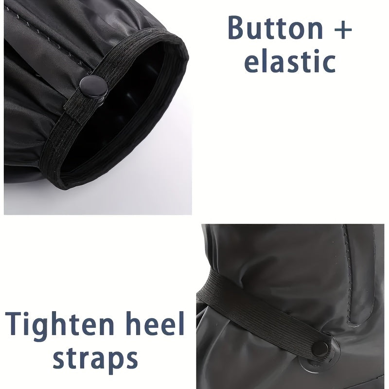 Waterproof & Slip-Resistant Shoe Covers with Thick Sole - Foldable, Washable for Outdoor Work in Rainy Conditions
