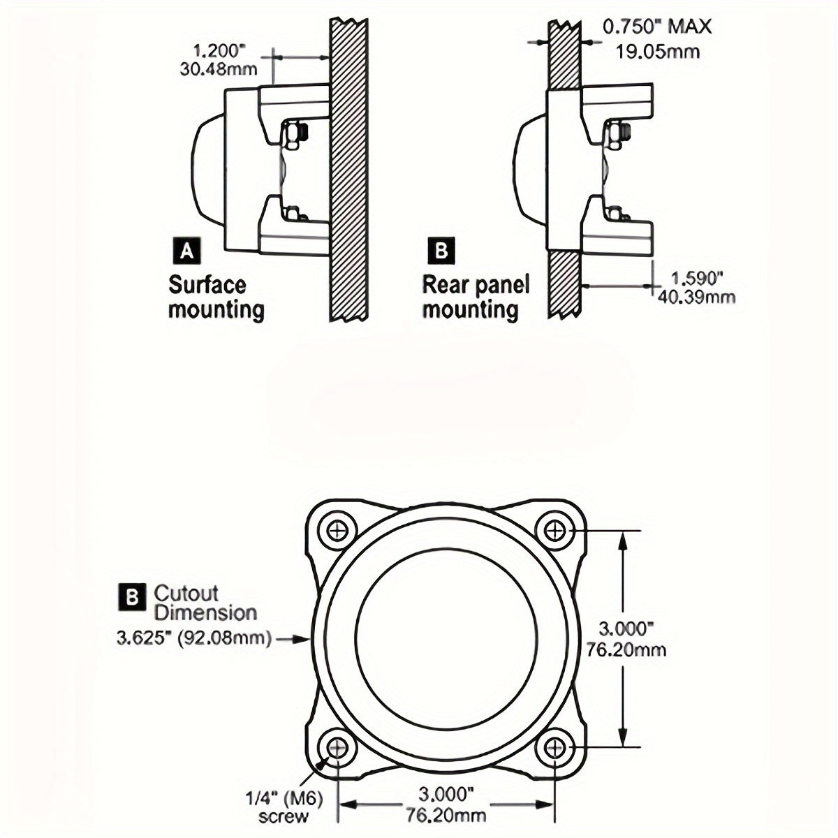 9001E E-Series Battery Switch 32V 350A MARINE Battery Switch Selector 4 Position Terminal