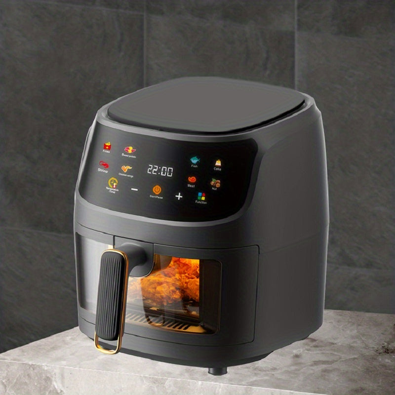 Large Capacity Australian Visual Air Fryer With Color Touch Screen - Perfect For Baked French Fries, Grilled Chicken, And Steak - Convenient For Family Use