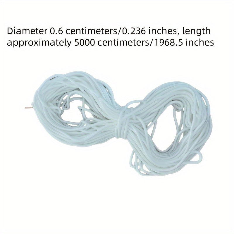 1pc Nylon Rope - Strong and Wear-Resistant Braided Rope in White Core, Available in Various Sizes (30m/50m/100m), Ideal for Bundling, Truck Pulling, Tarpaulin, Tent, Fishing Boat, Net, Salvage Use, Durable Material for Outdoo