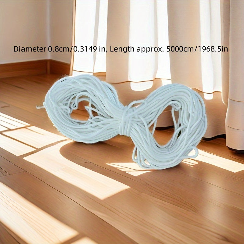 1pc Nylon Rope - Strong and Wear-Resistant Braided Rope in White Core, Available in Various Sizes (30m/50m/100m), Ideal for Bundling, Truck Pulling, Tarpaulin, Tent, Fishing Boat, Net, Salvage Use, Durable Material for Outdoo