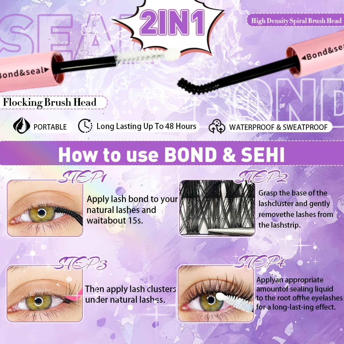 200/800pcs DIY Eyelash Extension Kit Individual Lashes Cluster, 9-16mm Mix 30D 40D 50D 60D with Lash Bond and Tweezers for Beginners, Exquisite gift set Beautiful gift, New Year gift