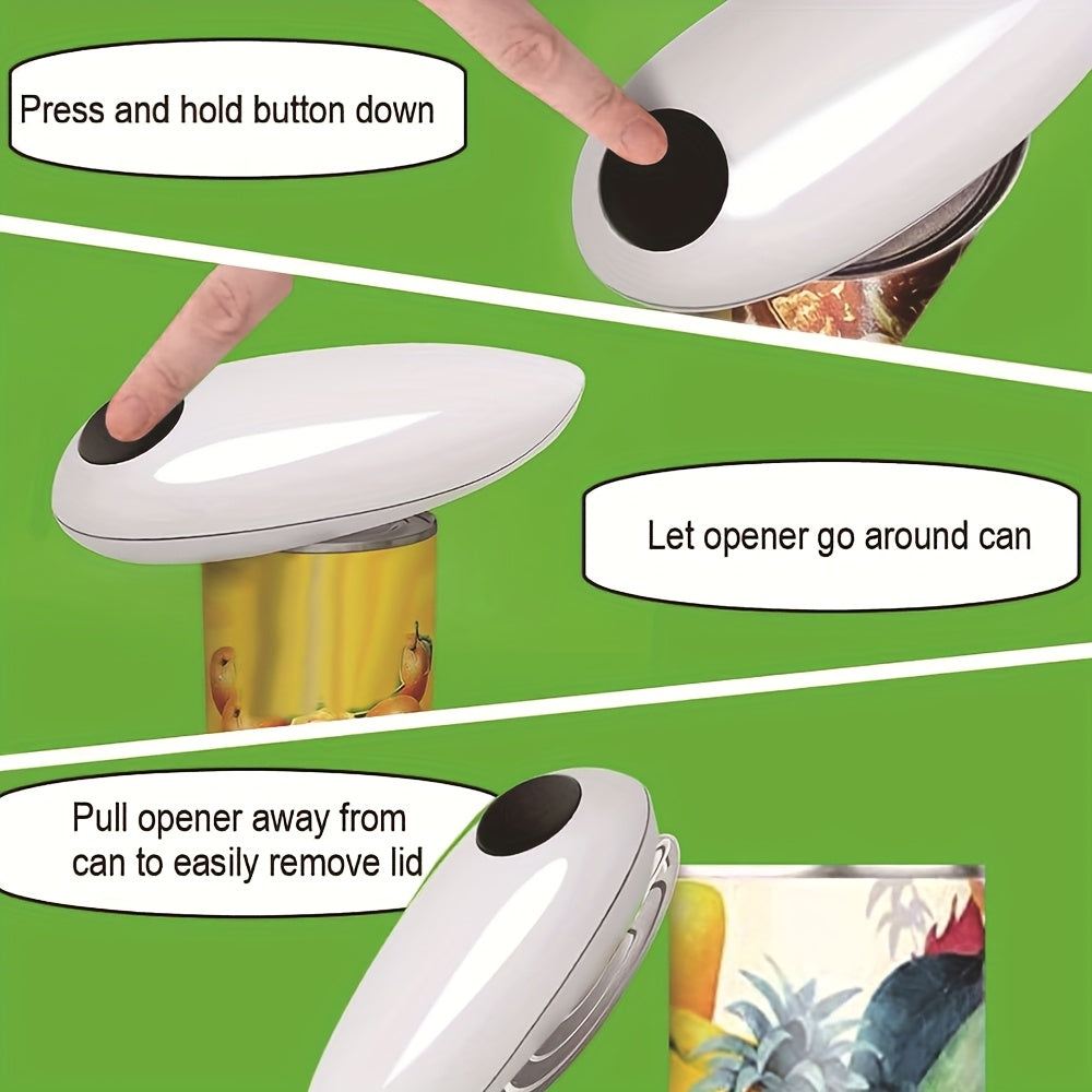 Auto Electric Can Opener: Open Your Cans With A Simple Press Of Button - Automatic, Hands Free, Smooth Edge, Food-Safe