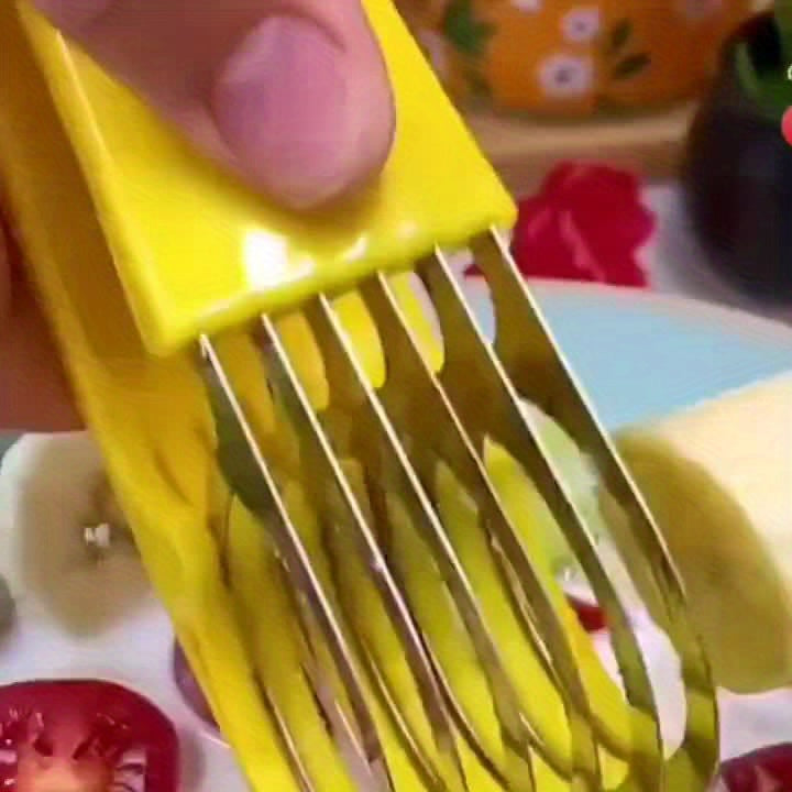 Stainless Steel Banana & Cucumber Slicer - Perfect for BBQs & Outdoor Cooking, Food-Safe Kitchen Gadget