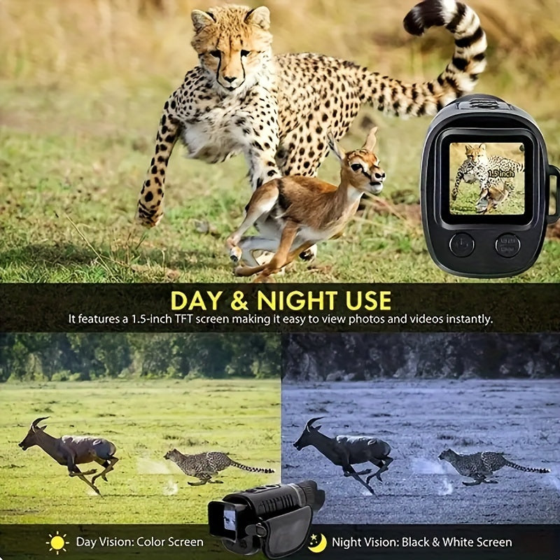 R7 1080P Infrared Monocular HD Night Vision Device, Take Pictures Handheld Portable Telescope 10X Digital Zoom 7 Gears Adjustable Infrared Night Vision Built-in Battery Christmas, Halloween Gift