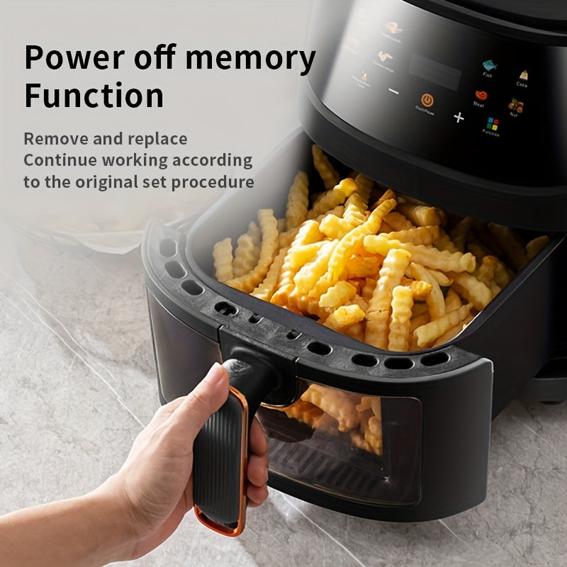 Large Capacity Australian Visual Air Fryer With Color Touch Screen - Perfect For Baked French Fries, Grilled Chicken, And Steak - Convenient For Family Use