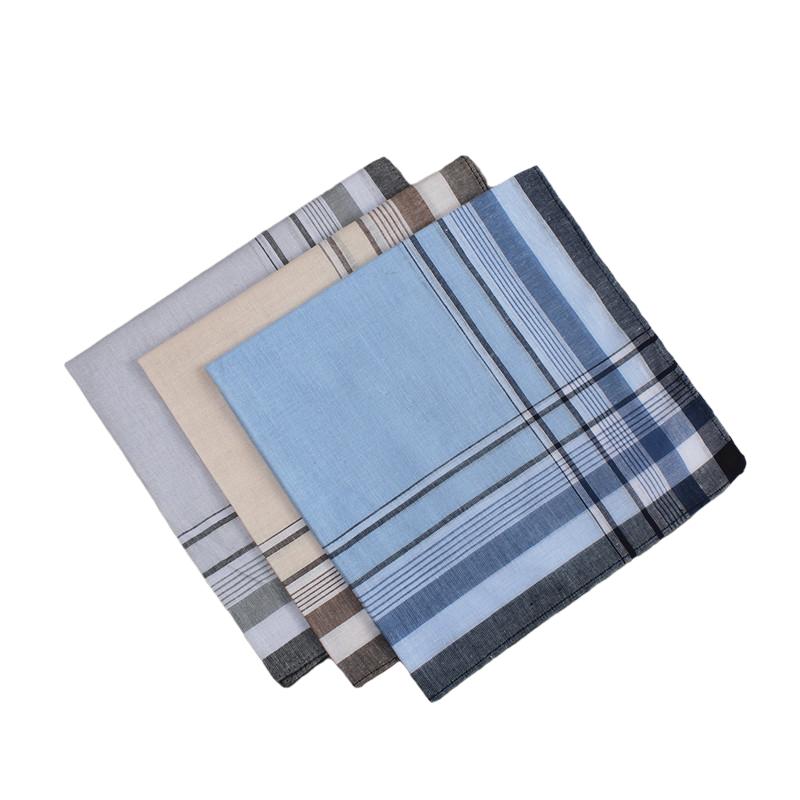 9pcs Cotton Handkerchief Retro Man's Handkerchief 37.85 cm, Ideal choice for Gifts
