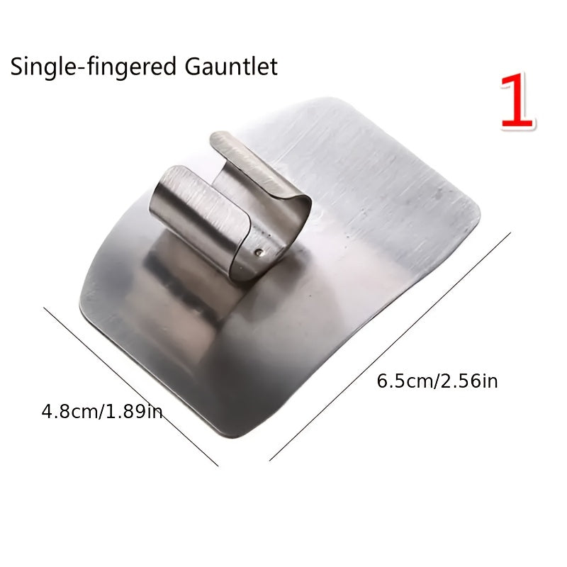 1pc Stainless Steel Finger Guard for Safe Slicing - Reusable Food-Safe Kitchen Cutting Protector, Durable Ergonomic Design for Onions, Carrots & Vegetables, Prevents Accidental Cuts, Manual Use