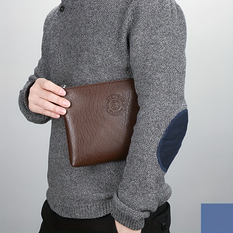 Soft Handbag For Men, Envelope Wrist Bag For Daily Commute