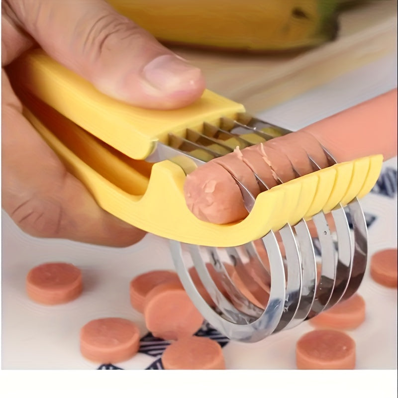 Stainless Steel Banana & Cucumber Slicer - Perfect for BBQs & Outdoor Cooking, Food-Safe Kitchen Gadget