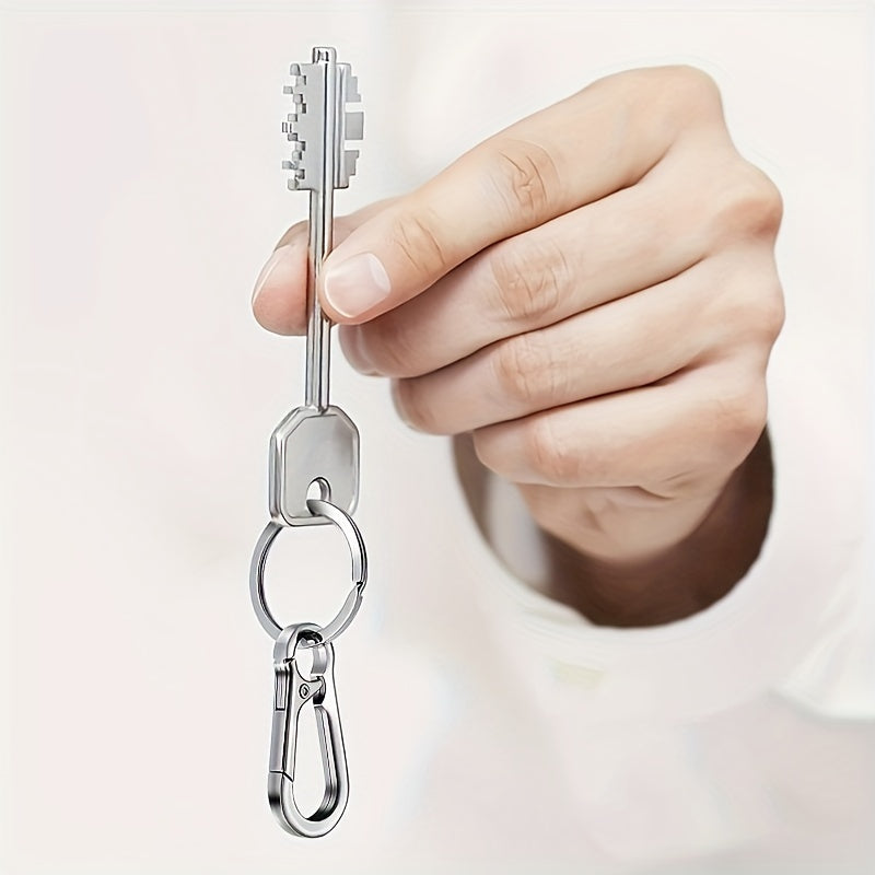10-Pack Stainless Steel Carabiner Keychain Clips - Durable Metal Spring Snap Hook for Key Ring, Camping Gear, Backpacks