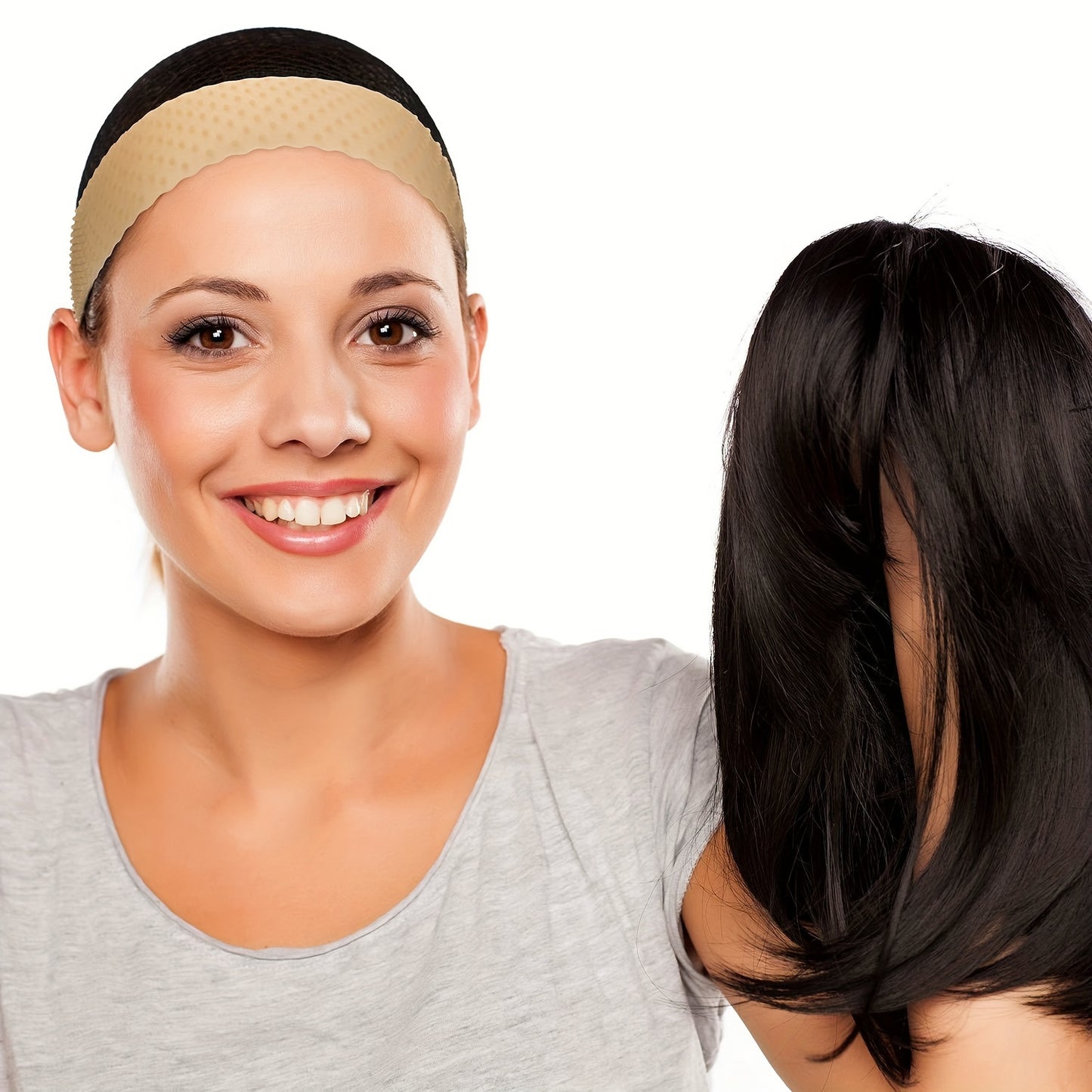 4PCS Silicone Headband Transparent Fix Wig Grip Band Non Slip Comfort Natural Wig Grip Elastic Sport Yoga Headbands To Hold Wig Grip Cap For Womens