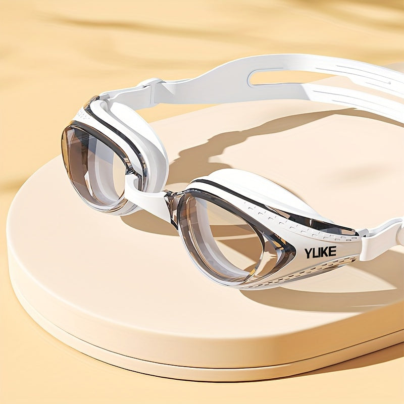 HD Anti-Fog Waterproof Swim Goggles for Men & Women - Durable PC+ABS, Multiple Colors Available