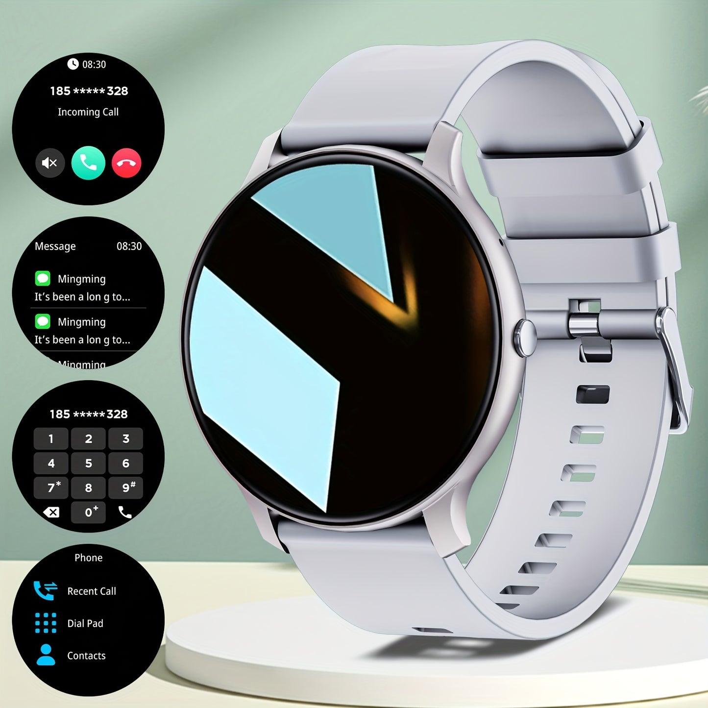 LIFEBEE 2024 Smartwatch - Full Touch Screen, Call & Text Functionality, 100+ Exercise Modes, Pedometer, Distance Tracker, Calorie Counter - USB Rechargeable, Wireless Enabled
