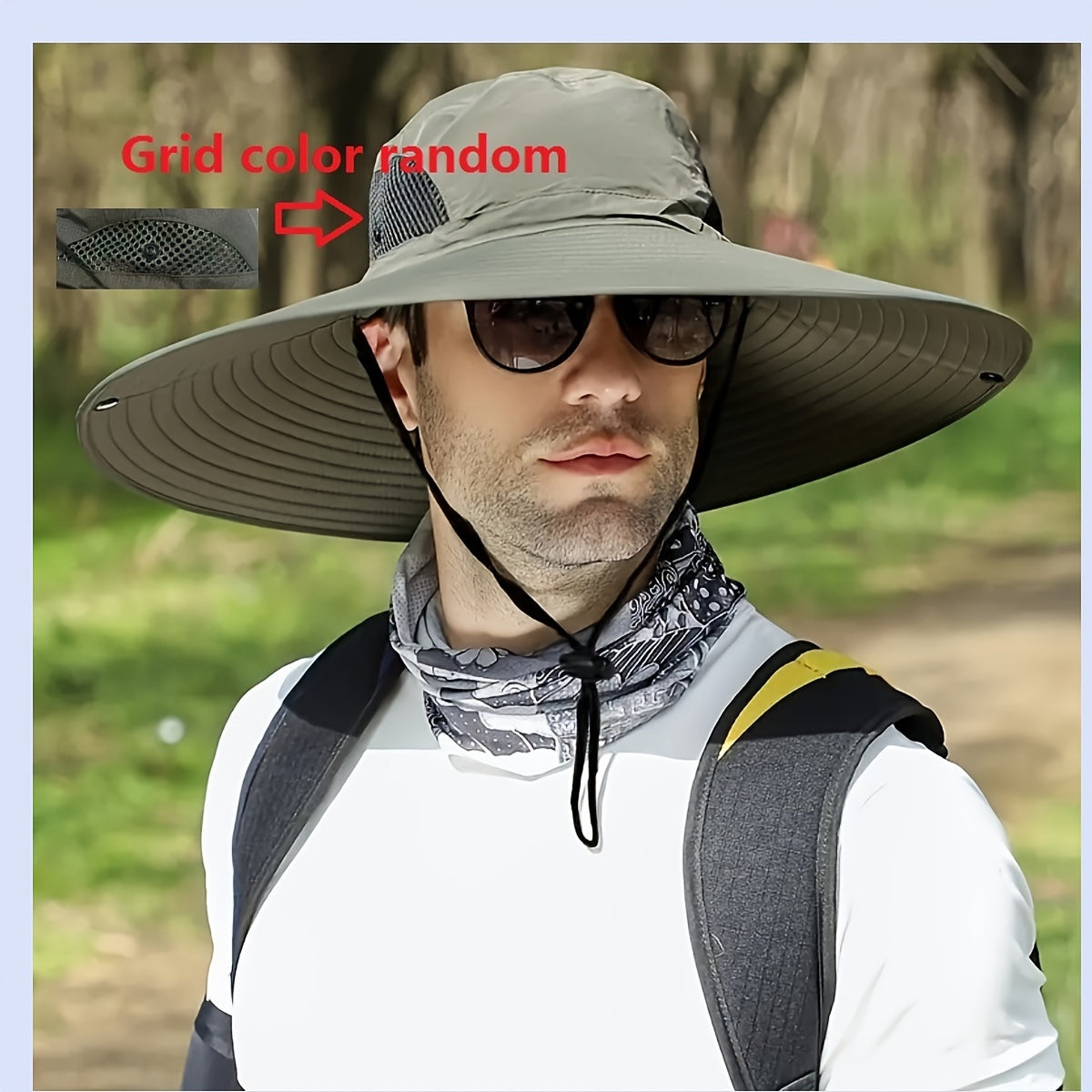 Men's UV-Protective Fisherman Hat, Solid Color Sunshade Cap for Fishing and Mountaineering