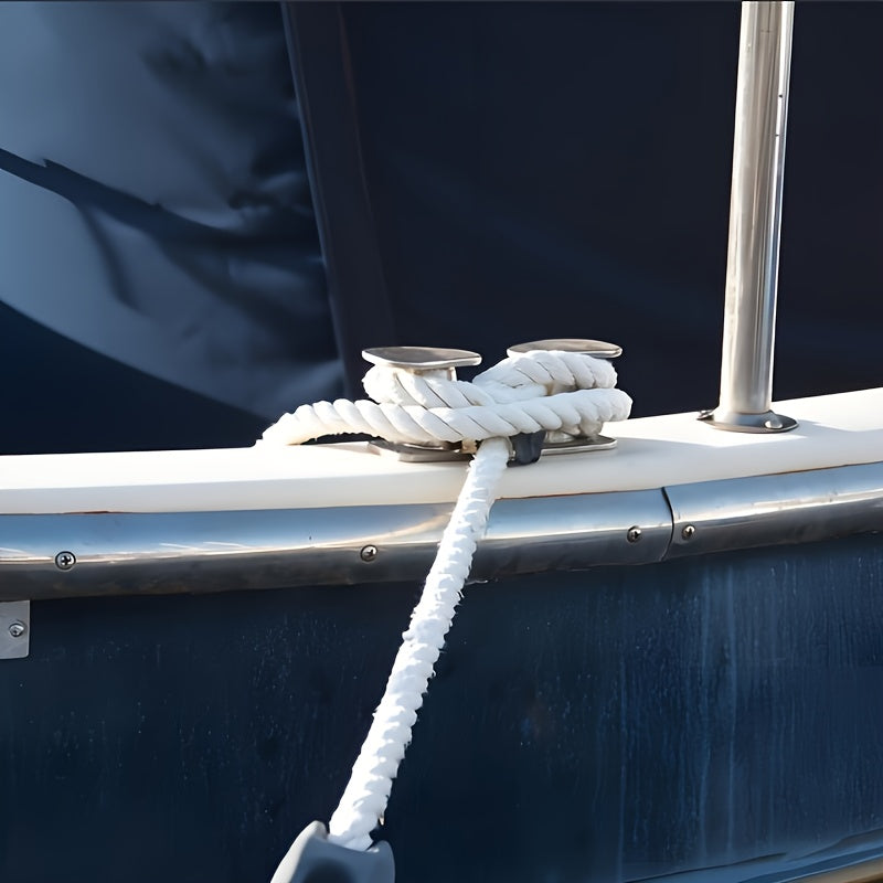 White Polypropylene Dock Line 22.86meter with Thimble - UV Resistant & Floatable Anchor Rope for Boats - Single Pack