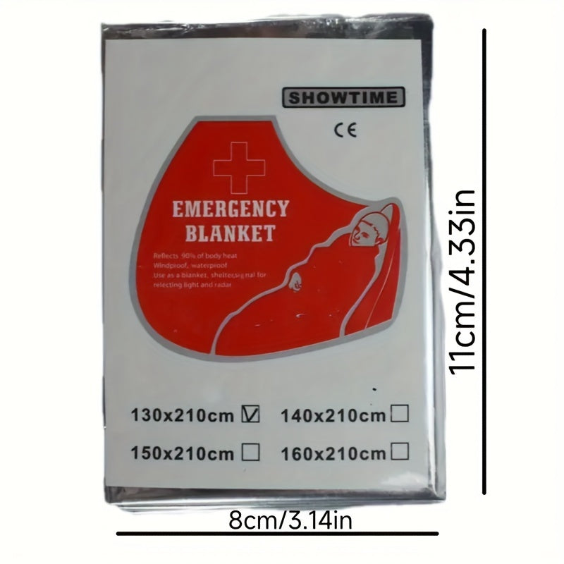4-Pack Emergency Mylar Thermal Blankets - Durable PET Material, Heat Retention, Survival Space Blankets for Outdoor Adventures, Natural Disasters, First Aid Rescue, Waterproof, Reflective Safety Gear