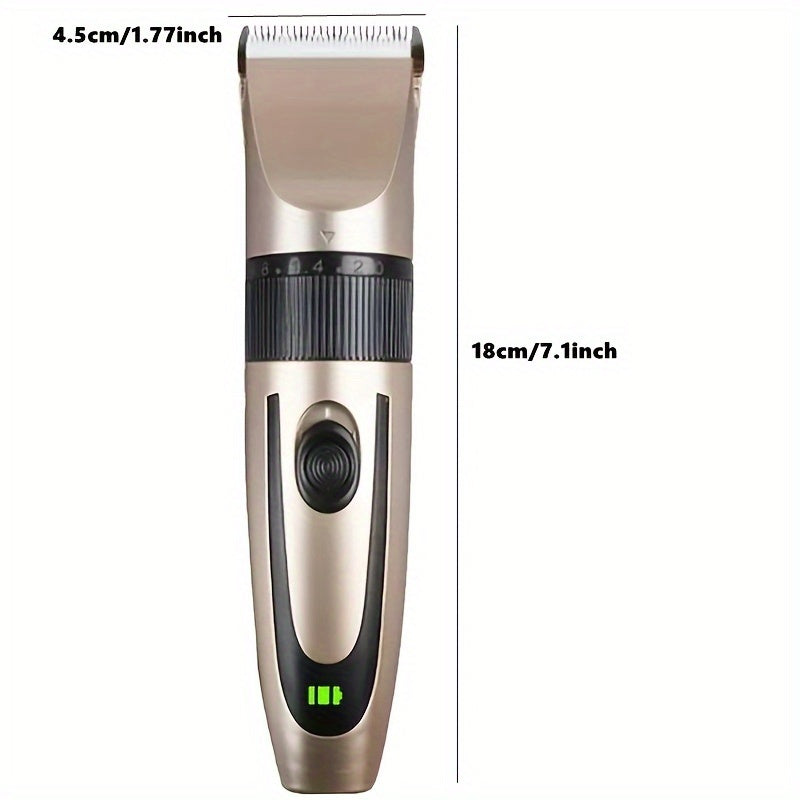 USB Rechargeable Hair Clippers for Men, Cordless Electric Haircutting & Grooming Kit, ABS Body, with 400mAh Lithium Battery, 3mm-12mm Guide Combs, Barber Comb, Cleaning Brush, Hair Clipper, for Salon & Home Use