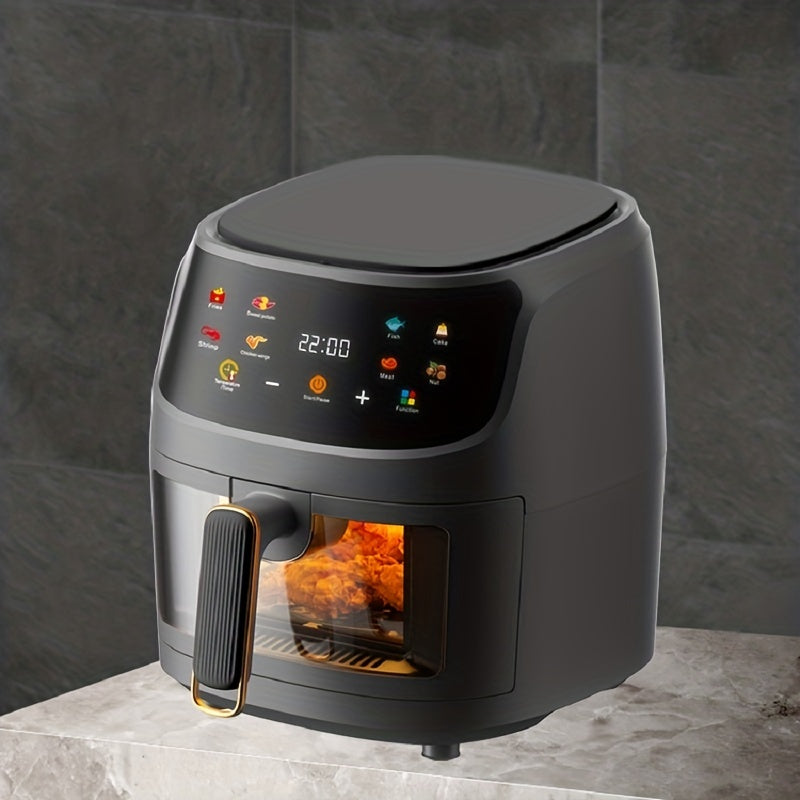 Large Capacity Australian Visual Air Fryer With Color Touch Screen - Perfect For Baked French Fries, Grilled Chicken, And Steak - Convenient For Family Use