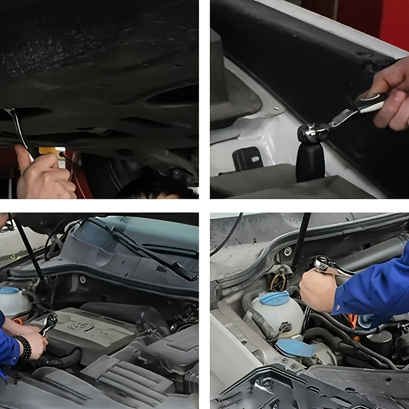 216/46pcs High Quality Multifunctional Heat Treated Chrome Vanadium Steel Ultimate Car Mechanic Tool Set, Premium Torque Wrench Set, Ultra Portable, Integrated Solution for Car, Bike And Motorcycle Maintenance