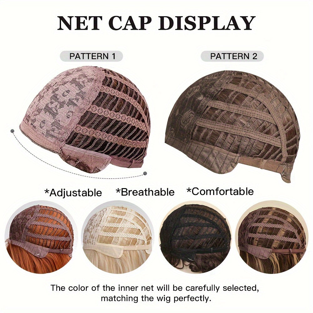 Women's Cold Brown Long Wavy Curly Wave Wig, 150% Density, Rose Net Cap, Tanglon Silk, Elegant Style, All Ethnicities, No Lace Full Top Hairpiece for Daily Wear